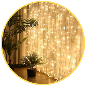 gold string lights