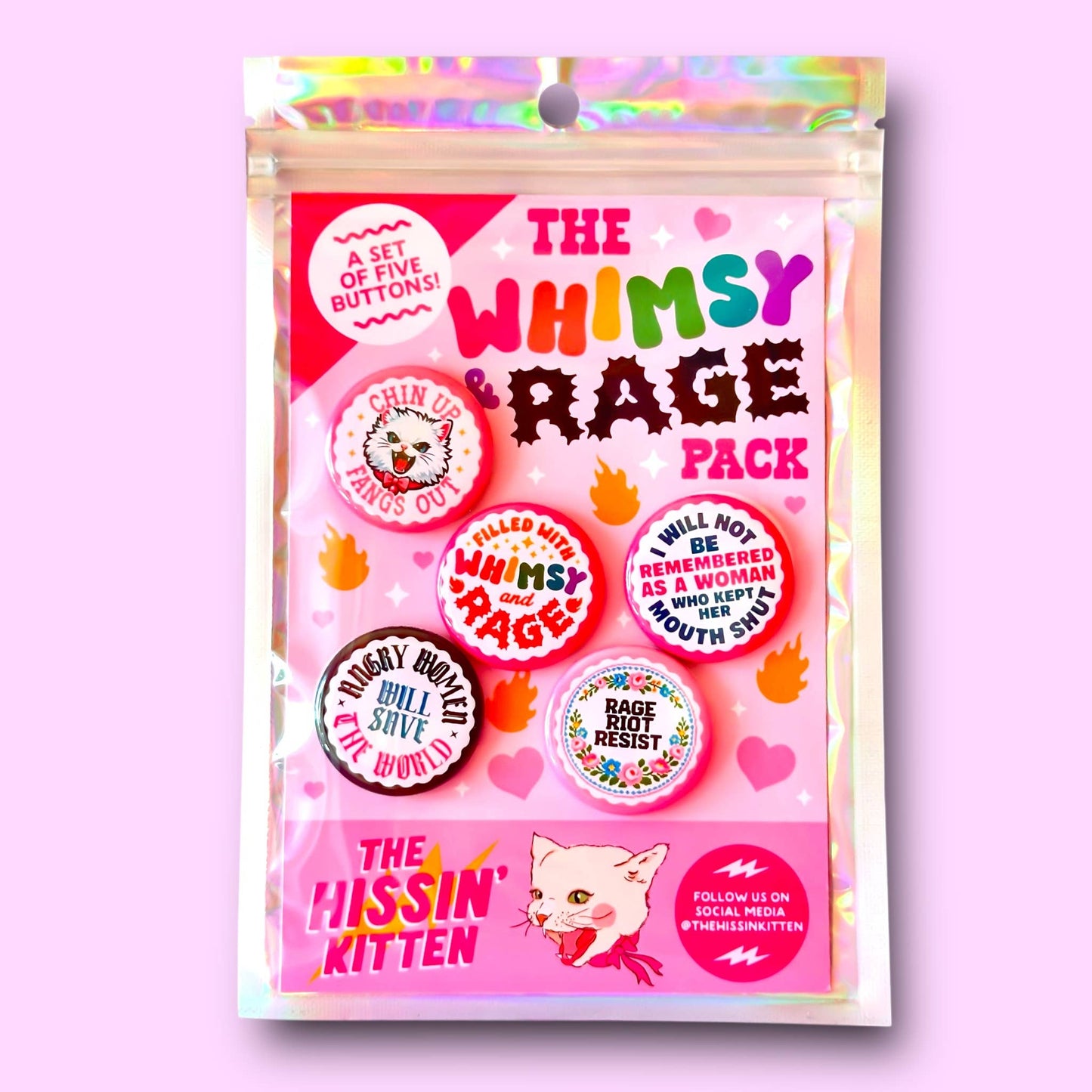 The Whimsy and Rage Pack - (Buttons or Magnets!)