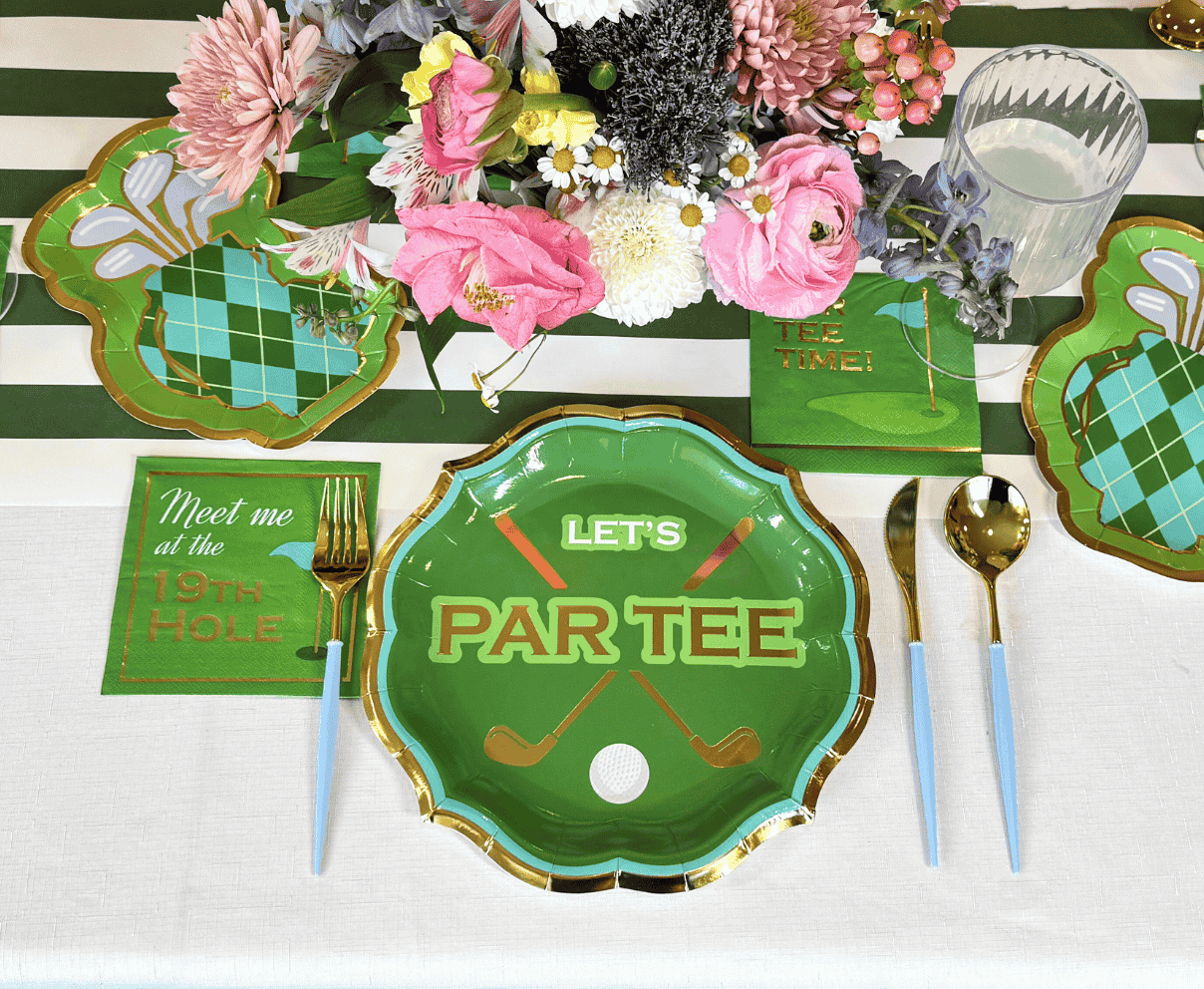 Golf Bag 8.5in Die Cut Salad Plates 8ct