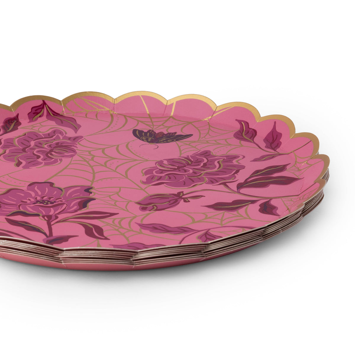 Vamp Romantic Spider Web Cake Plates (Set of 8)