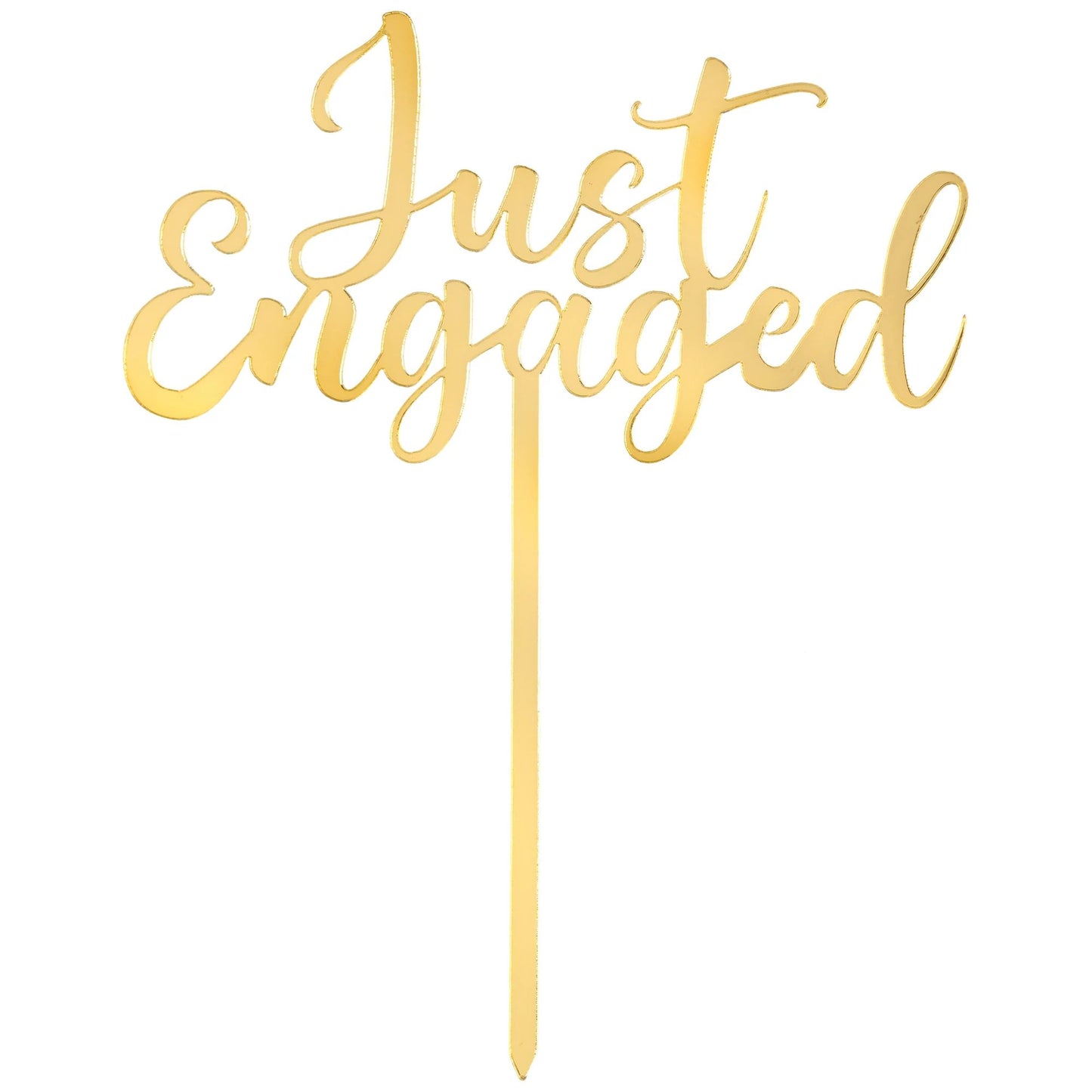 Just Engaged Cake Topper