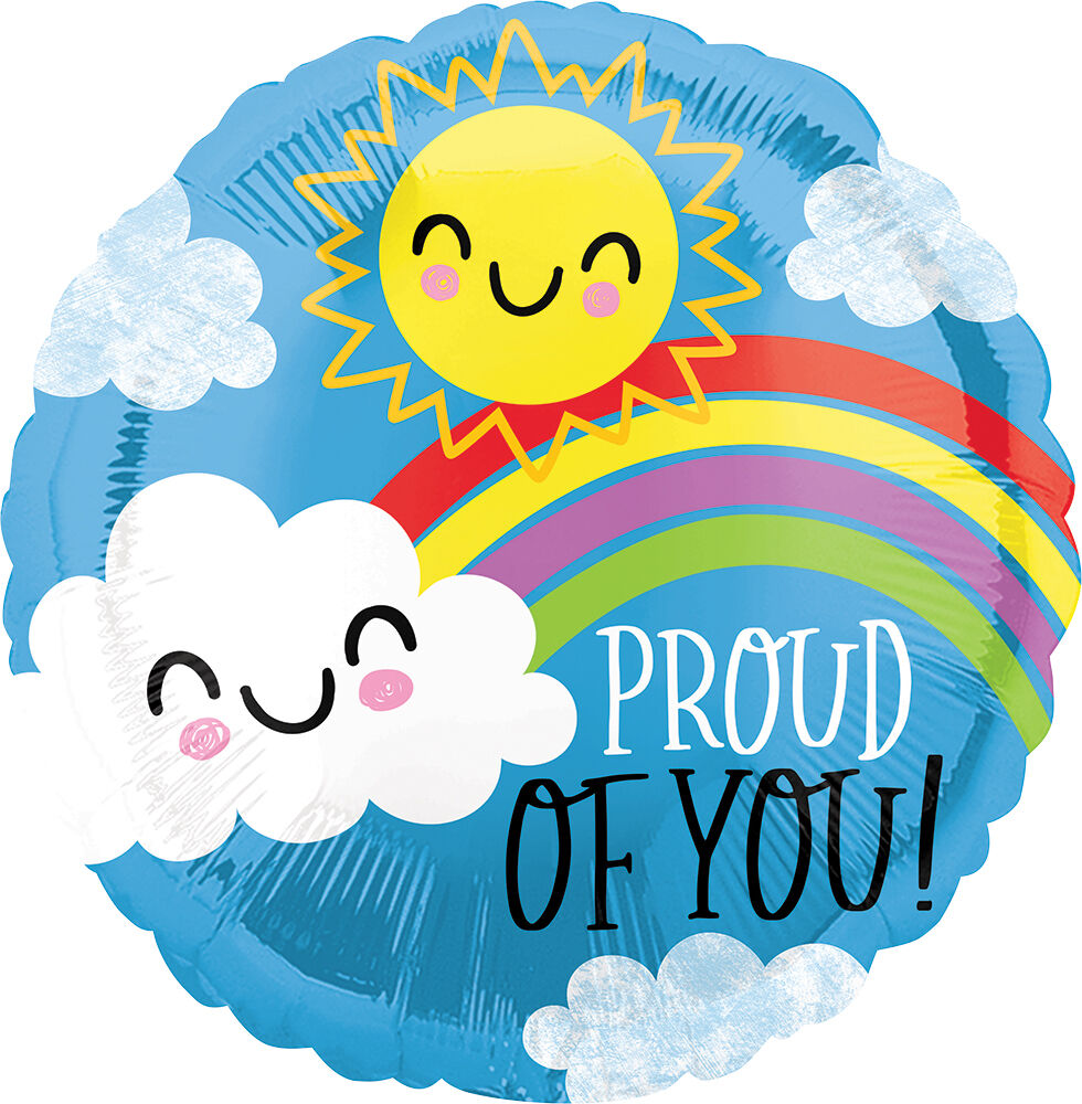 #423 Proud Of You Sun and Cloud 17in Balloon