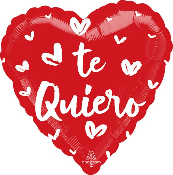 #S04 Satin Te Quiero Fresh Hearts 18in Balloon