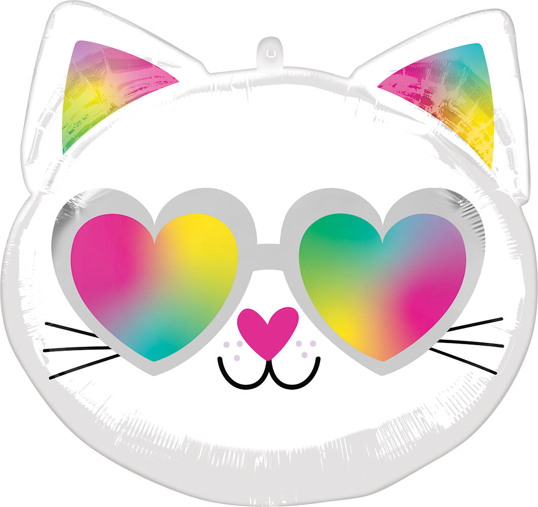 #003 Cool Kitty 18in Junior Shape Balloon