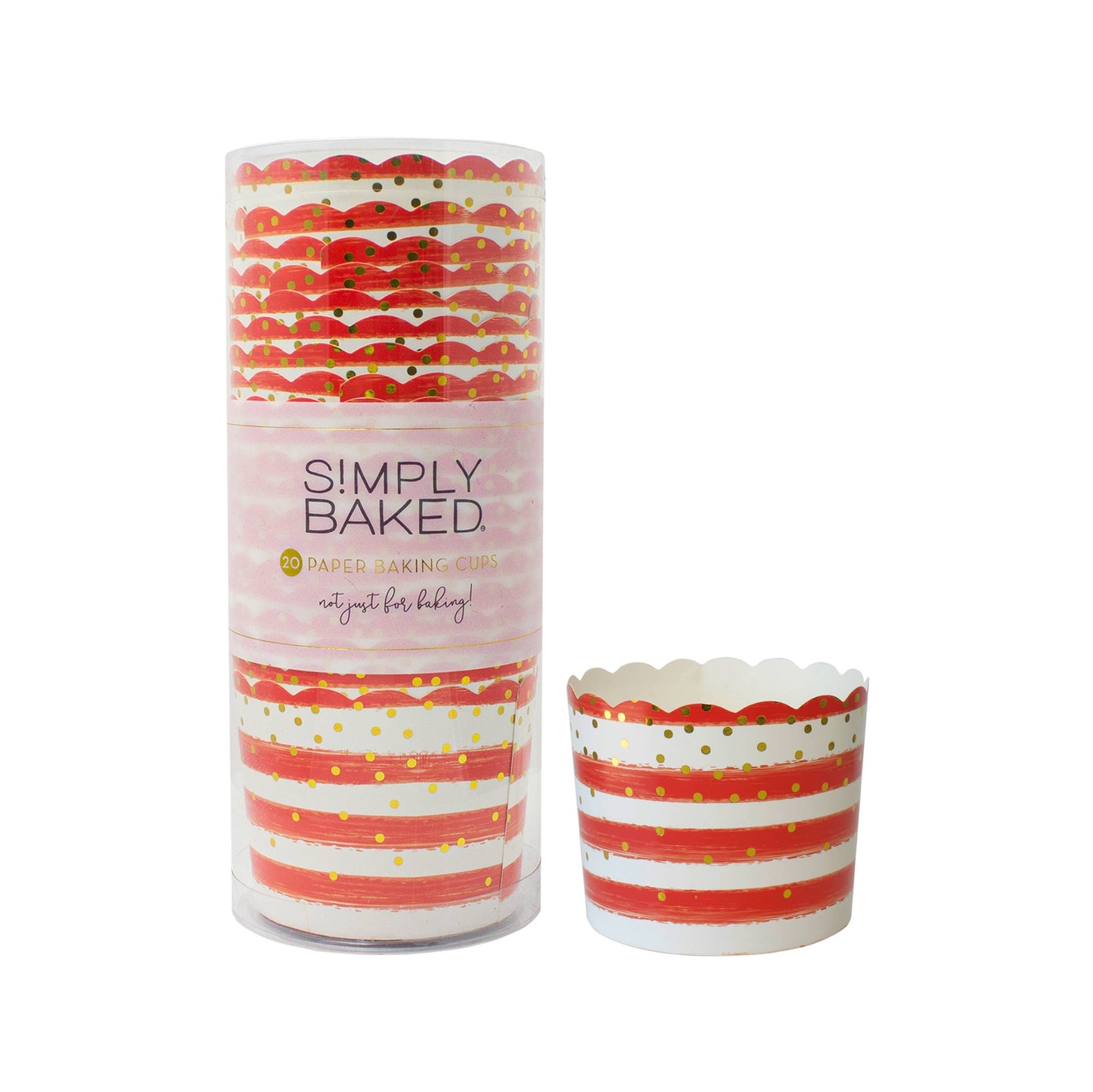Cup Large Red Confetti Foil/20pk