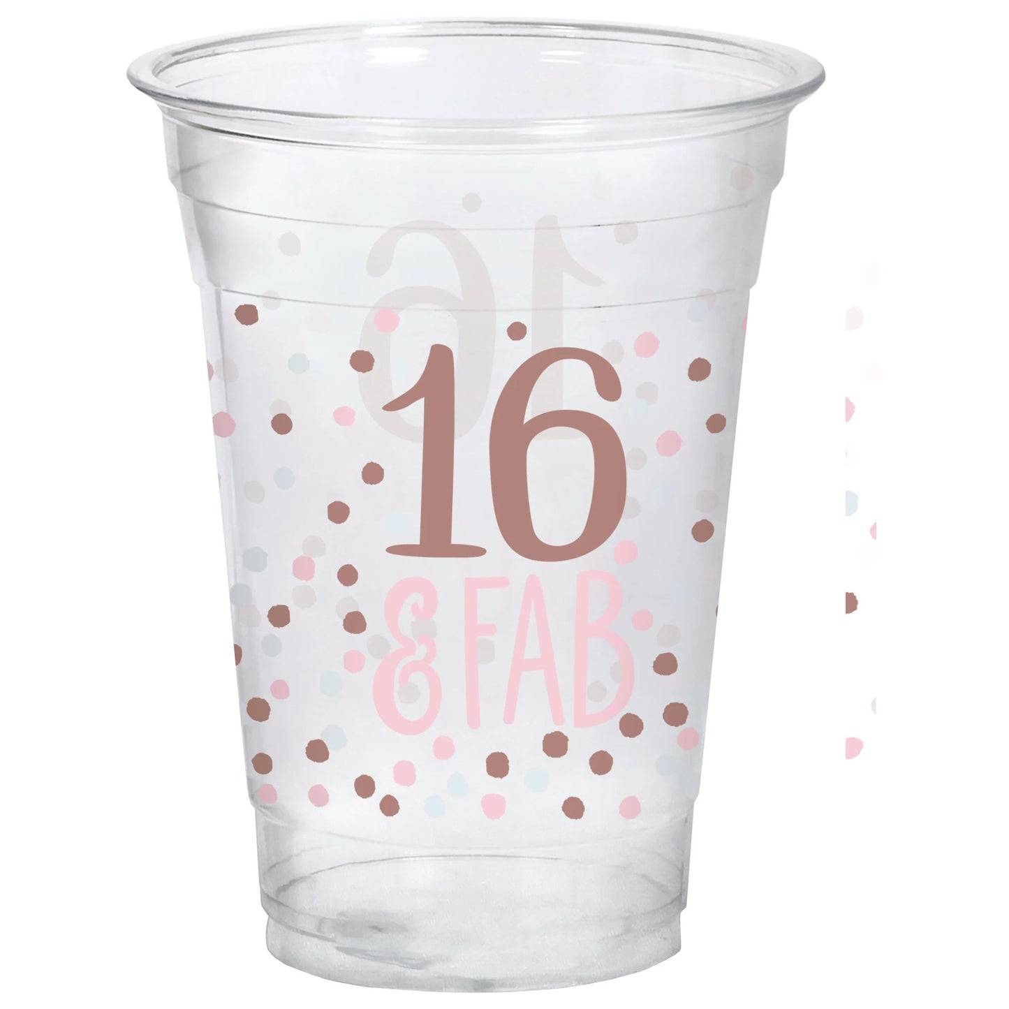 Sweet Sixteen Plastic Cups, 16 oz. 20ct