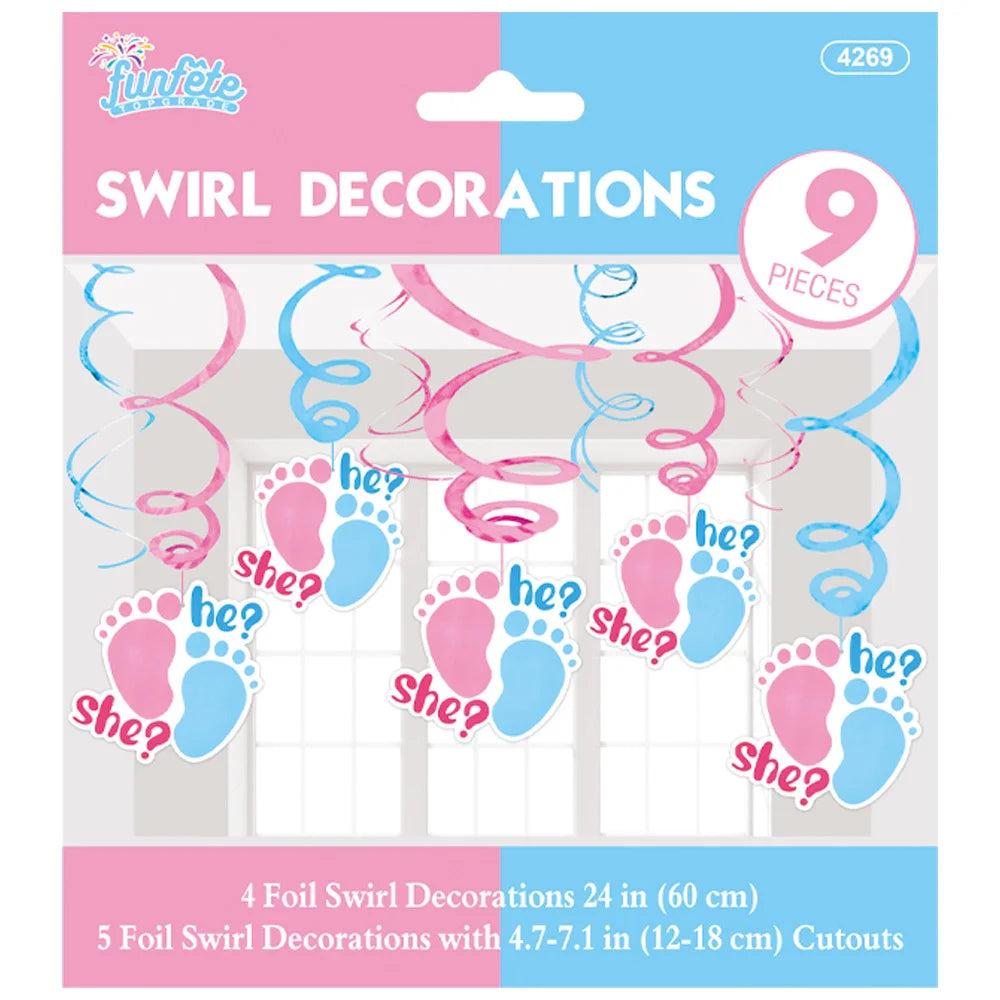 Gender Reveal Swirls 9ct