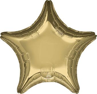 White Gold Star 18in Balloon