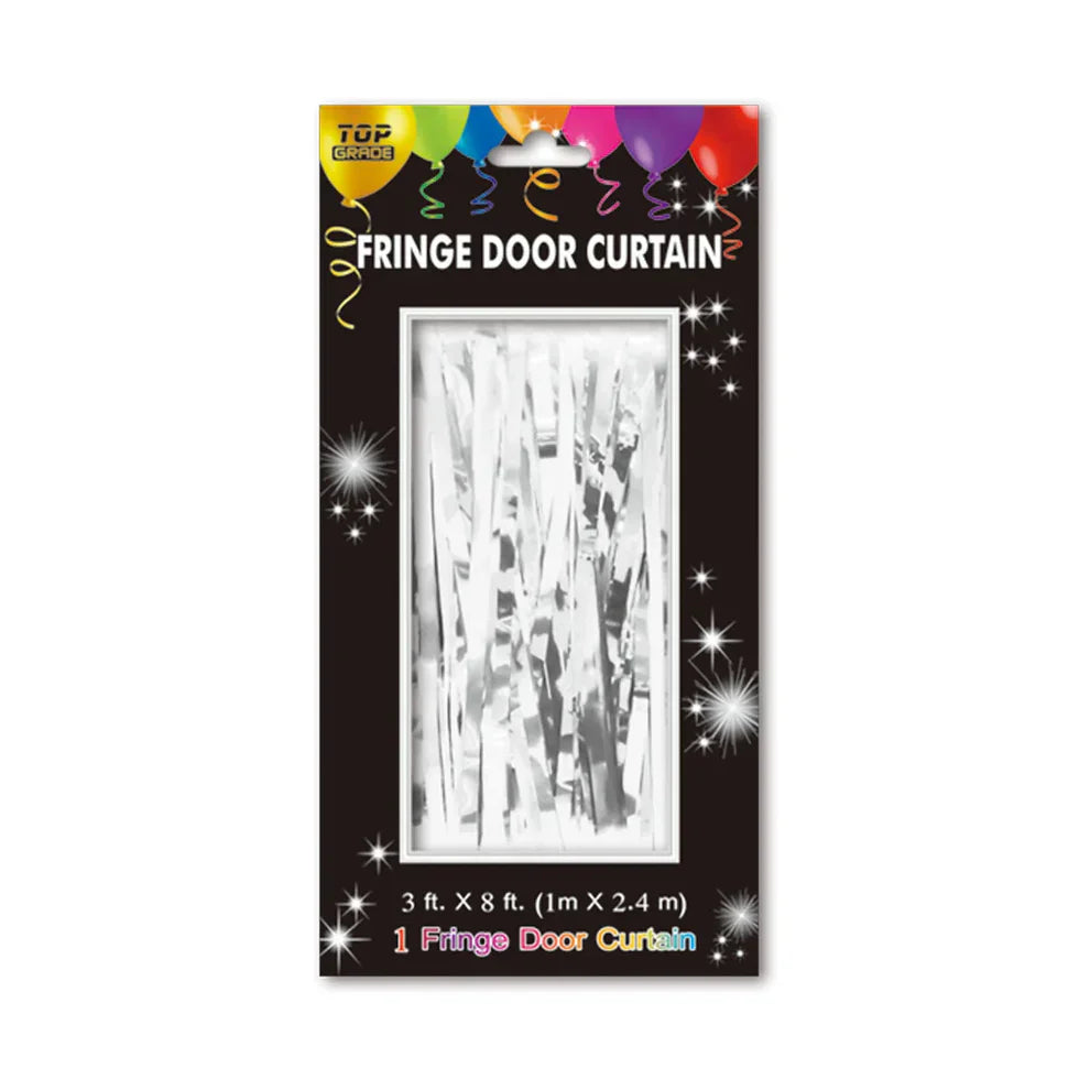 Foil Fringe Curtain 3ft x 8ft - Silver