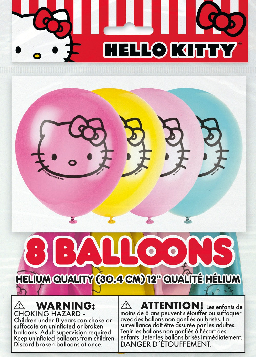 Hello Kitty and Friends Assorted 12in Latex Balloons 8ct