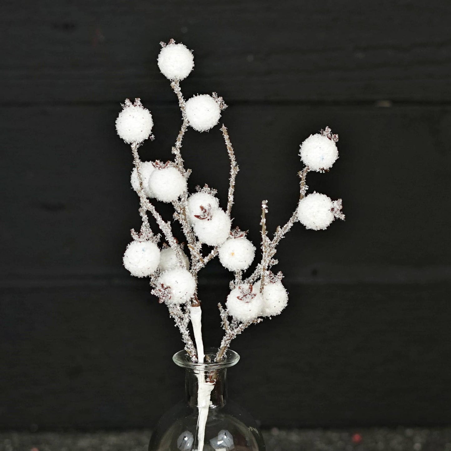 12in Pick-Fluffy Snowy White Crabapple Berry