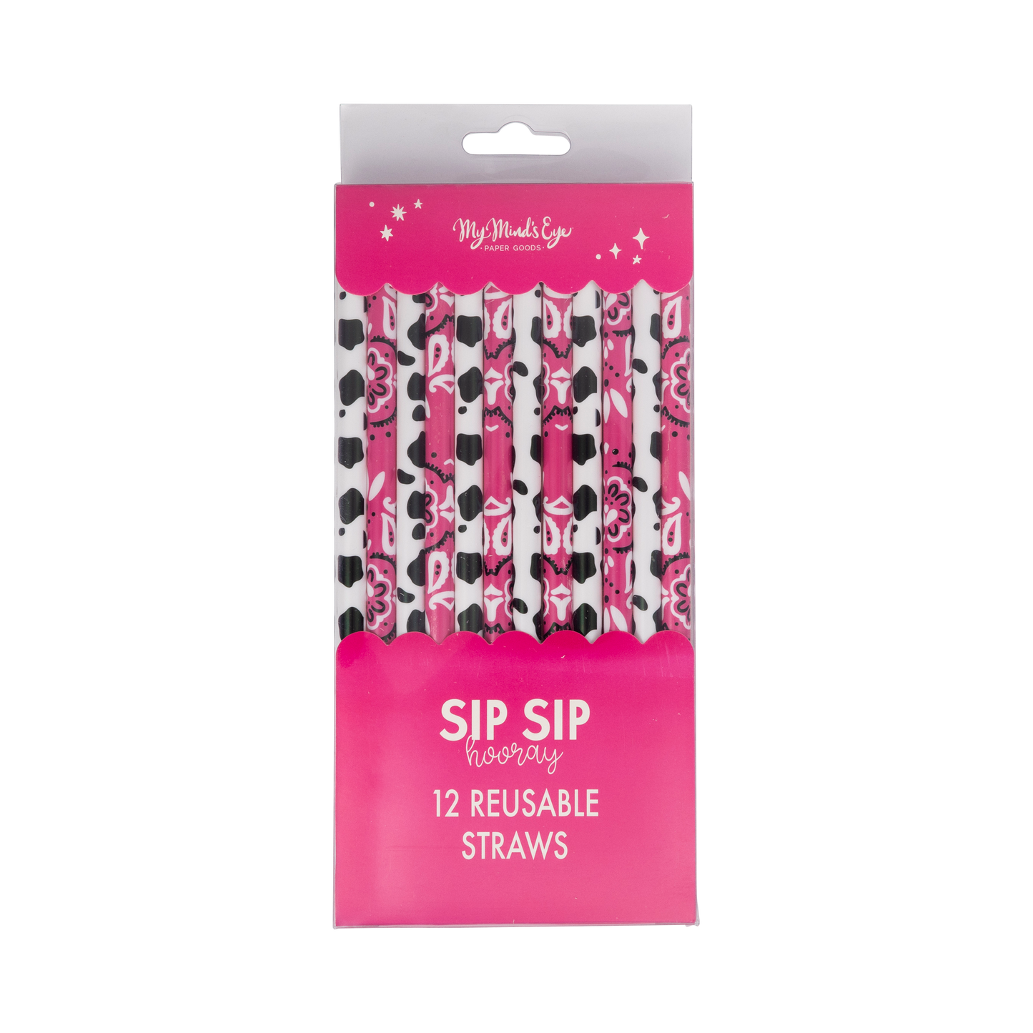 Cowgirl Reusable Straws 12ct