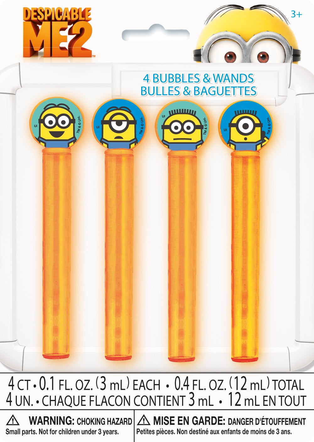 Despicable Me Bubble Tubes & Wands 4ct