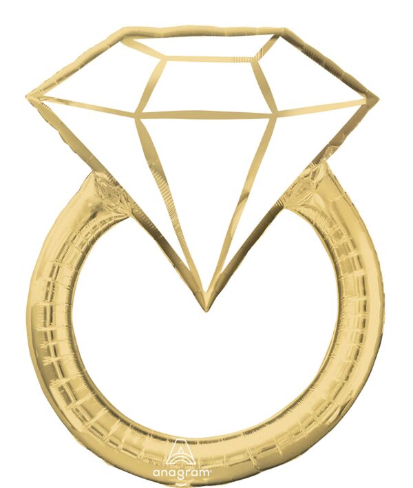 #608 Wedding Ring 30in Balloon