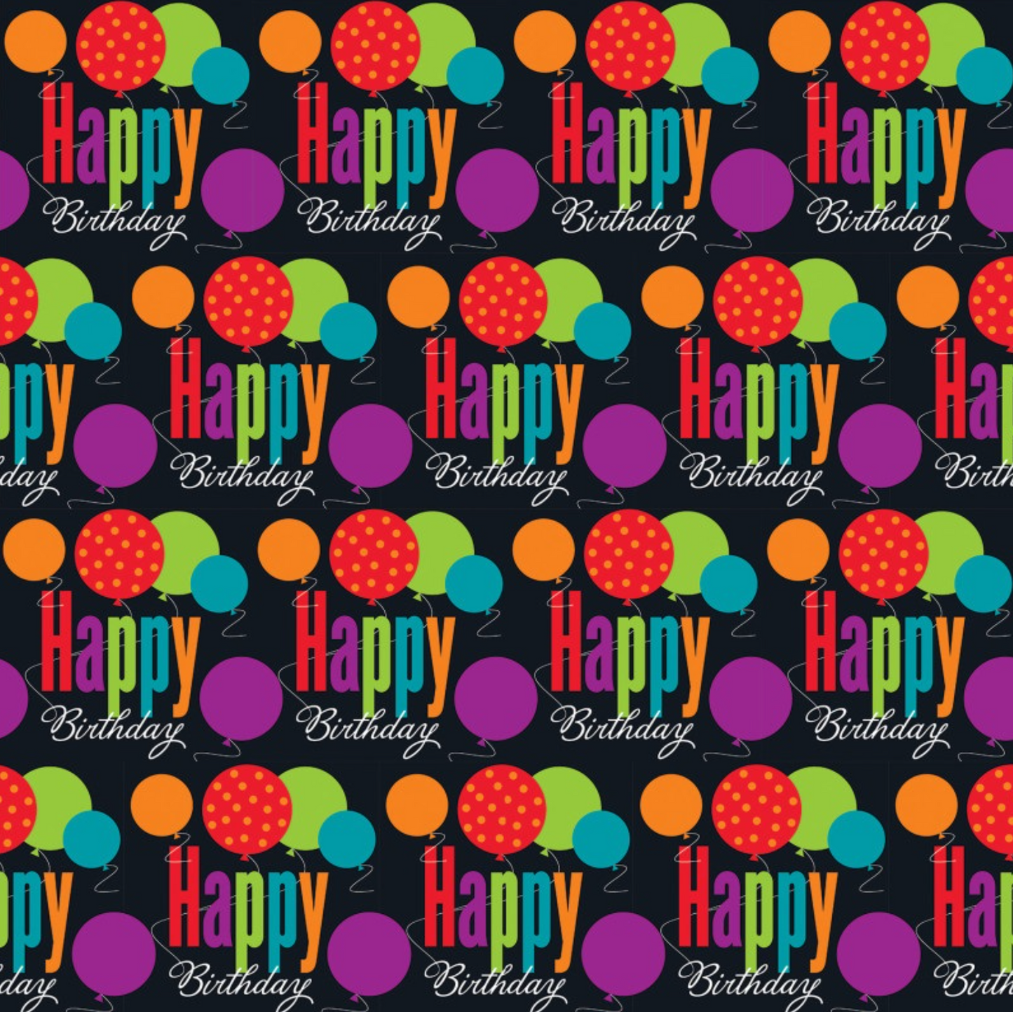 Birthday Cheer Gift Wrap 30in x 5ft