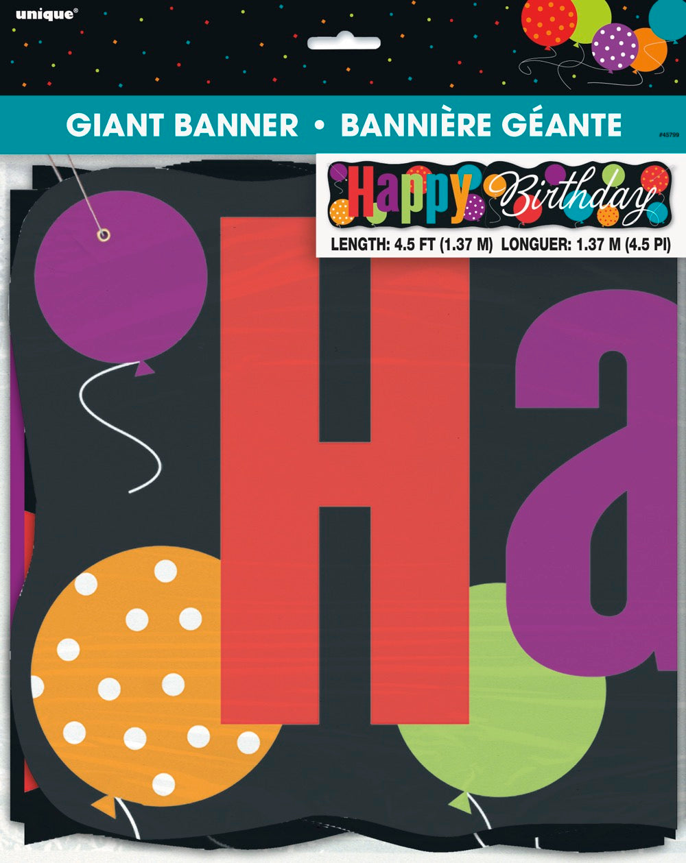 Birthday Cheer Giant Jointed Banner 4.5ft
