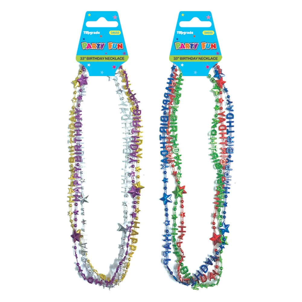 Birthday Necklaces 3ct - Assorted Colors