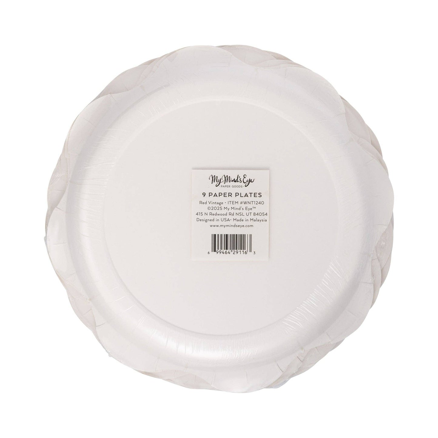 Red Vintage Line Art Plates