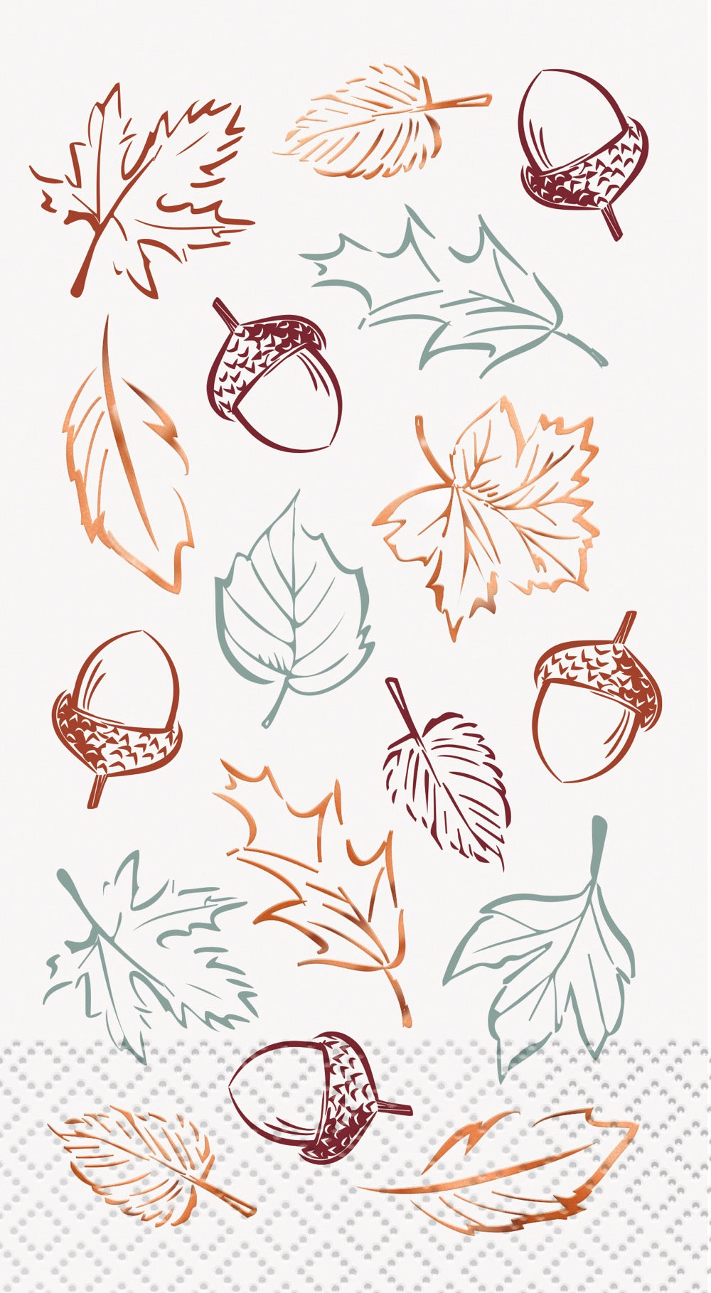 Elegant Thanksgiving Foil Guest Napkins 16ct