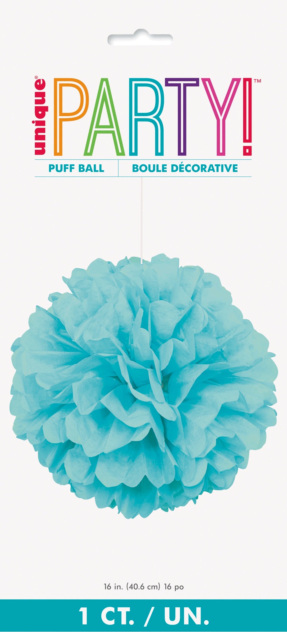 Teal 16in Hanging Tissue Pom Pom