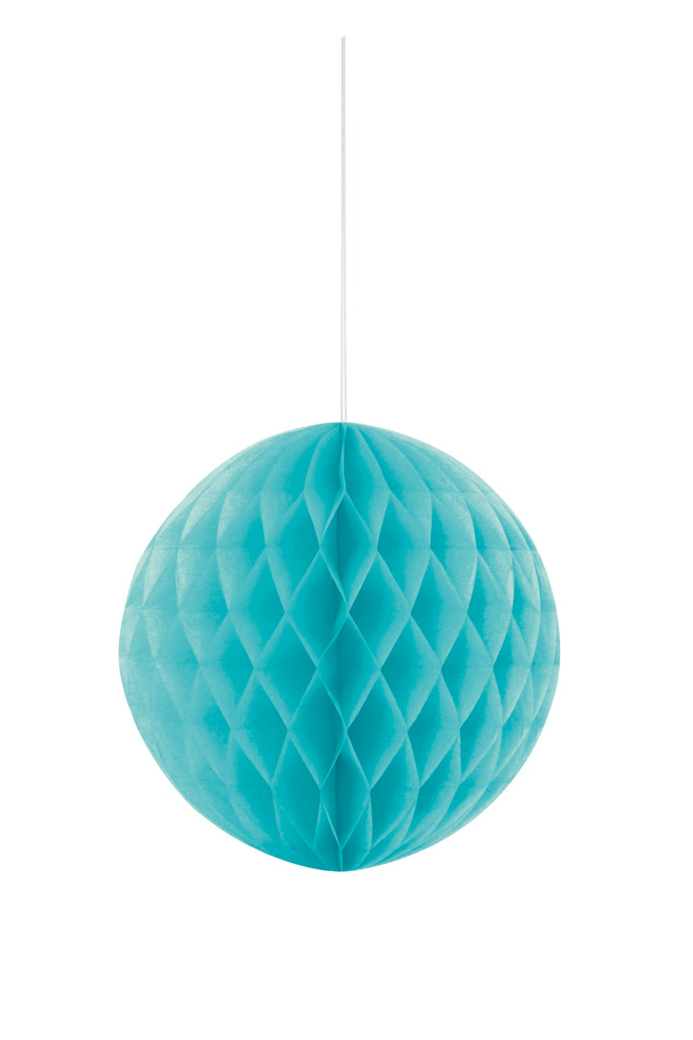 Teal 8in Honeycomb Ball Hanging Decoration