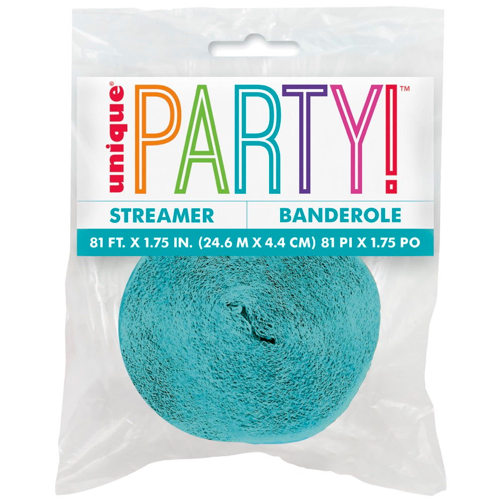Teal Crepe Streamer 81ft