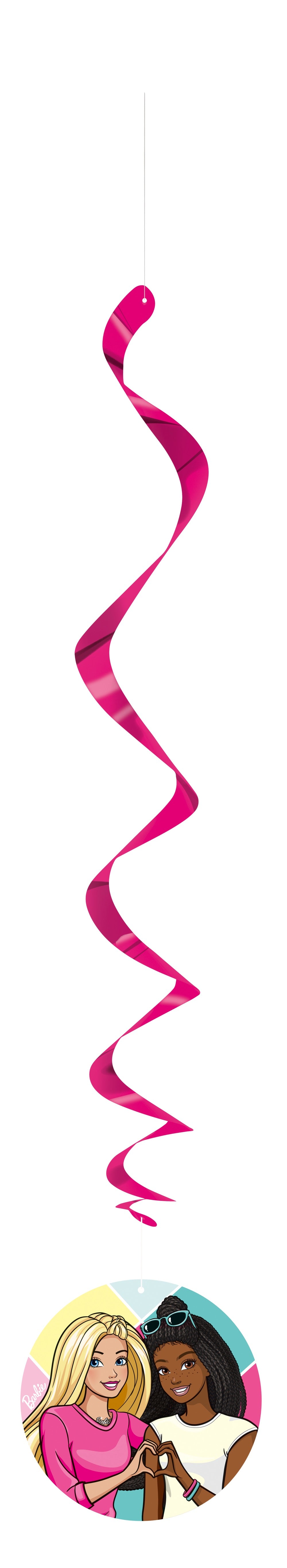 Barbie Hanging Swirl Decorations 26in 3ct