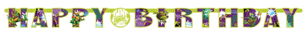 TMNT Mutant Mayhem Happy Birthday Jointed Banner