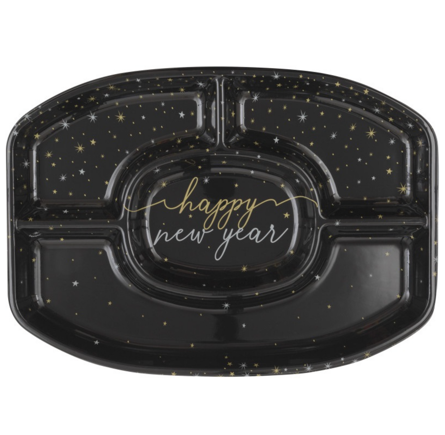 Disco New Year Plastic Chip And Dip Platter