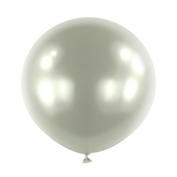 24in Helium Inflated Latex Balloon - Satin Luxe Platinum
