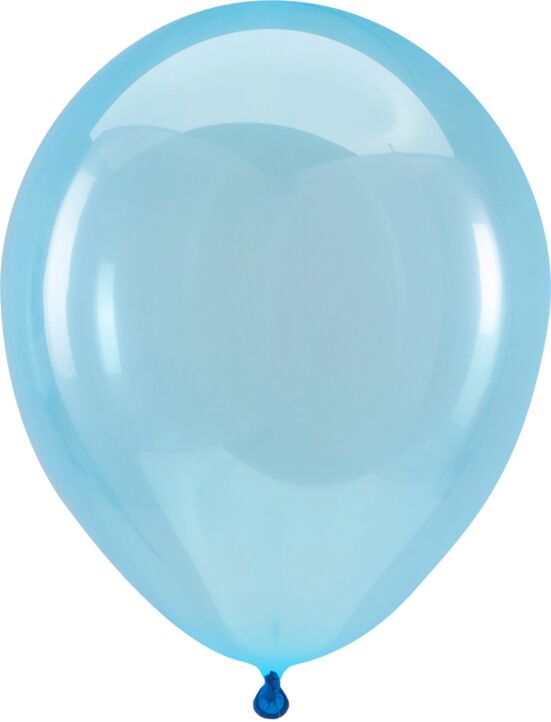 12in Helium Inflated Latex Balloon - Crystal Clearz Blue