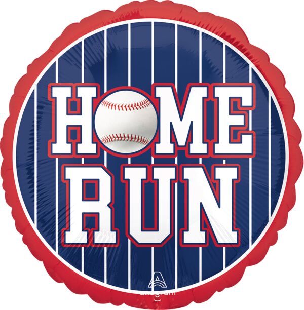 #379 Baseball Home Run 17in Balloon