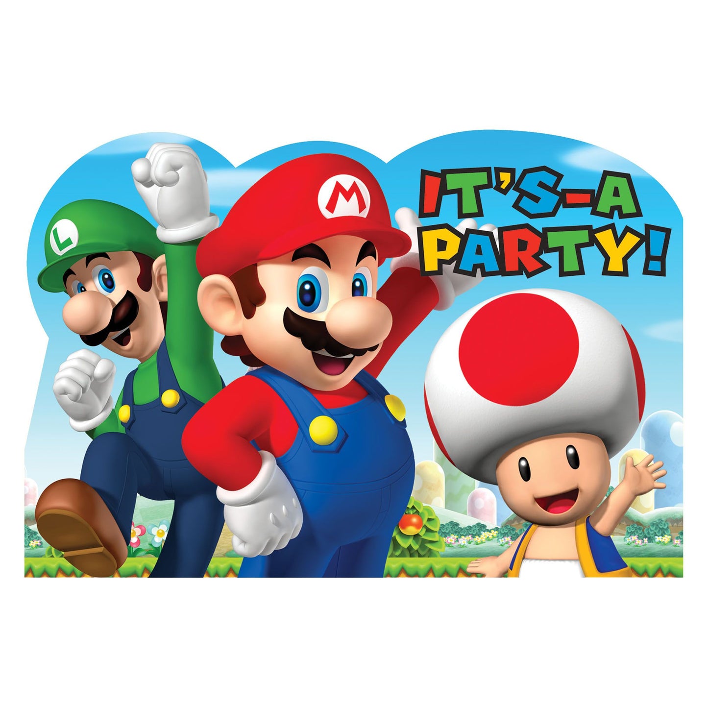 Super Mario Brothers Postcard Invite 8ct