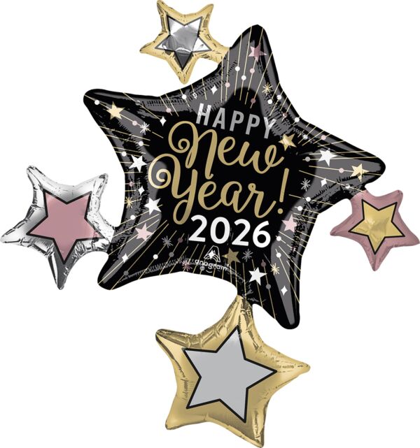S75 2026 NYE Celebration Stars 35n Balloon
