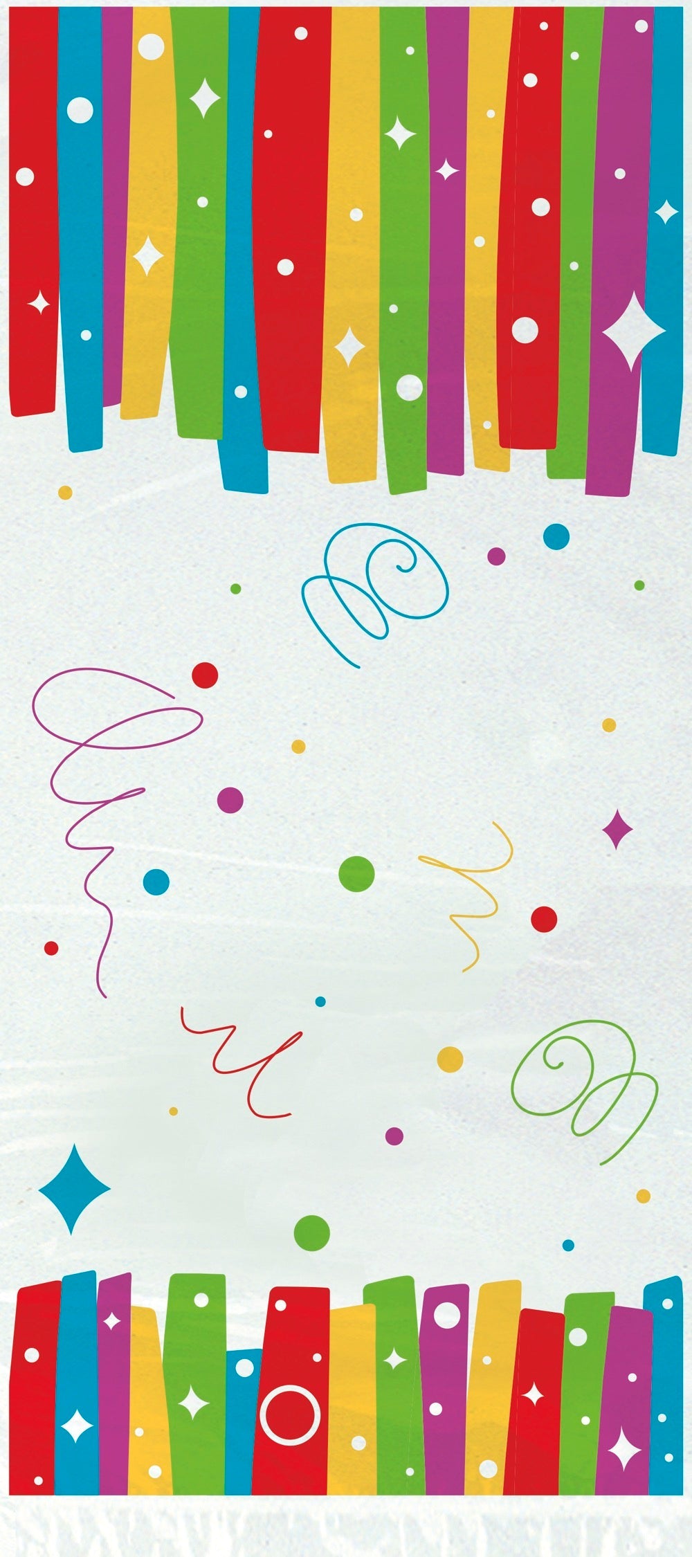 Rainbow Ribbons Birthday Cellophane Bags 5x11 20ct