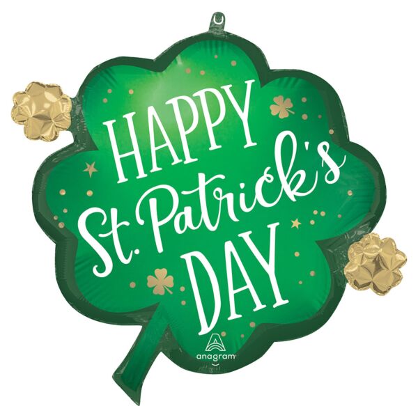 #S03 Satin Lucky Shamrock 24in Balloon