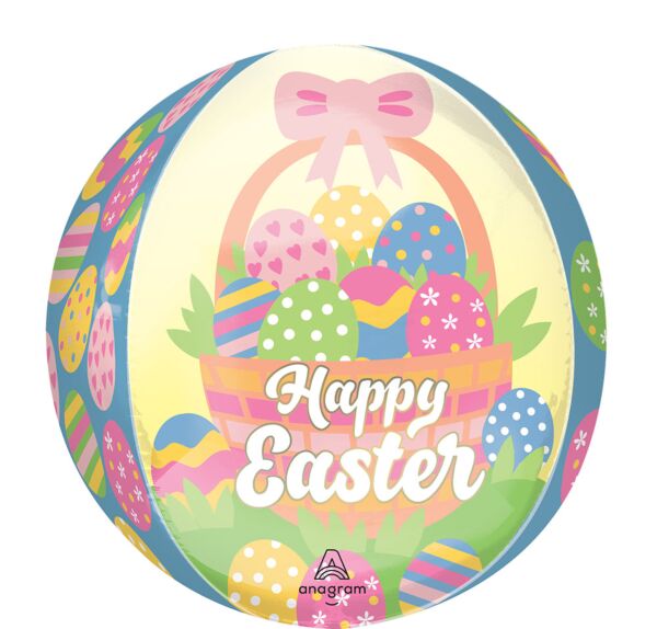 #S08 Easter Egg Basket Orbz Balloon