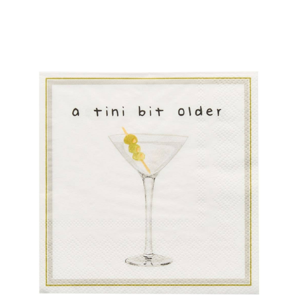 'A Tini Bit Older' Cocktail Napkins/26pk