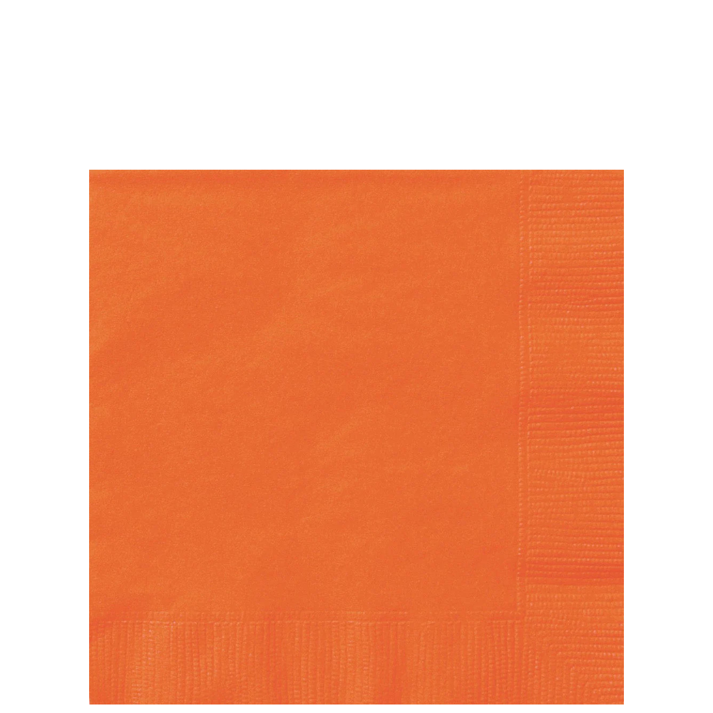 Orange Beverage Napkins 100ct