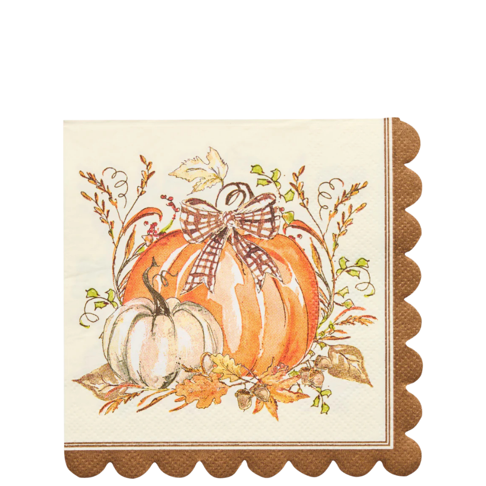 Turkey & Gourds Cocktail Napkins 26ct