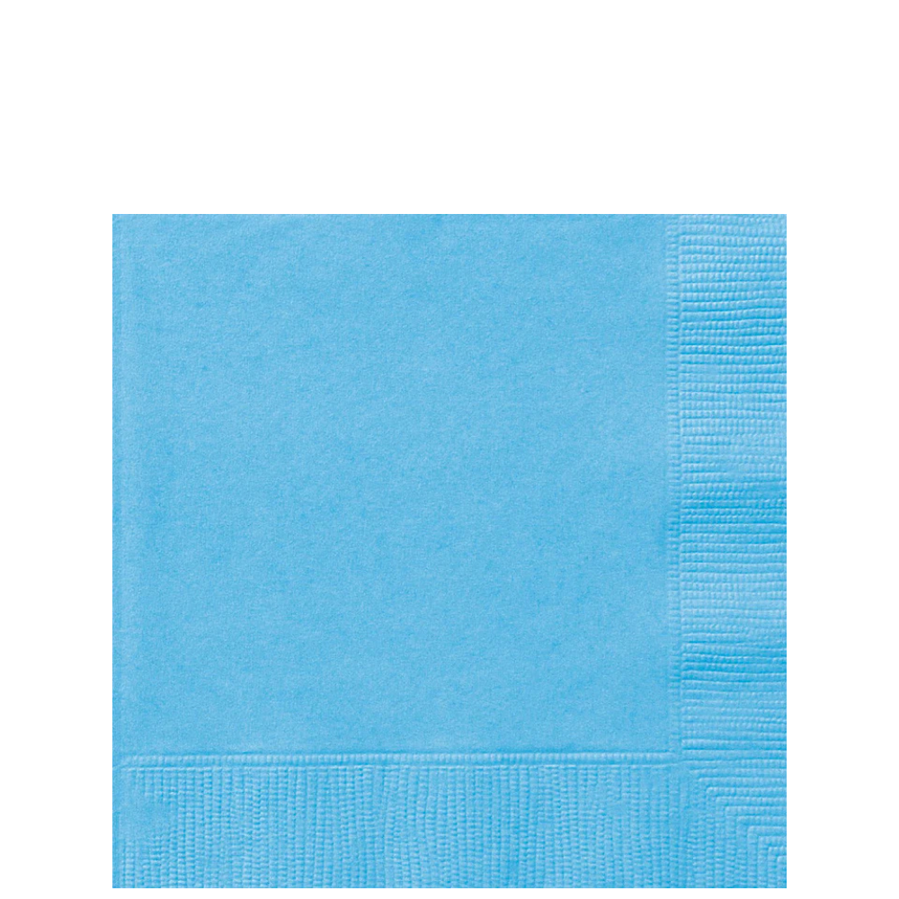 Light Blue Beverage Napkins 20ct