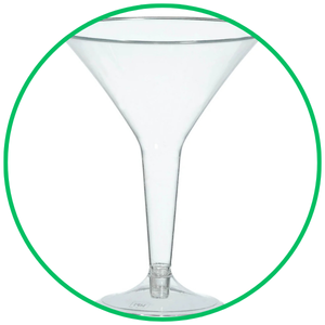plastic martini glasses