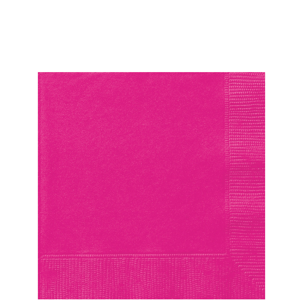 Neon Pink Beverage Napkins 100ct