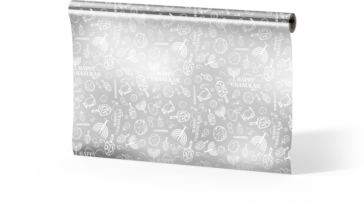 Chanukah Wrapping Paper - Silver