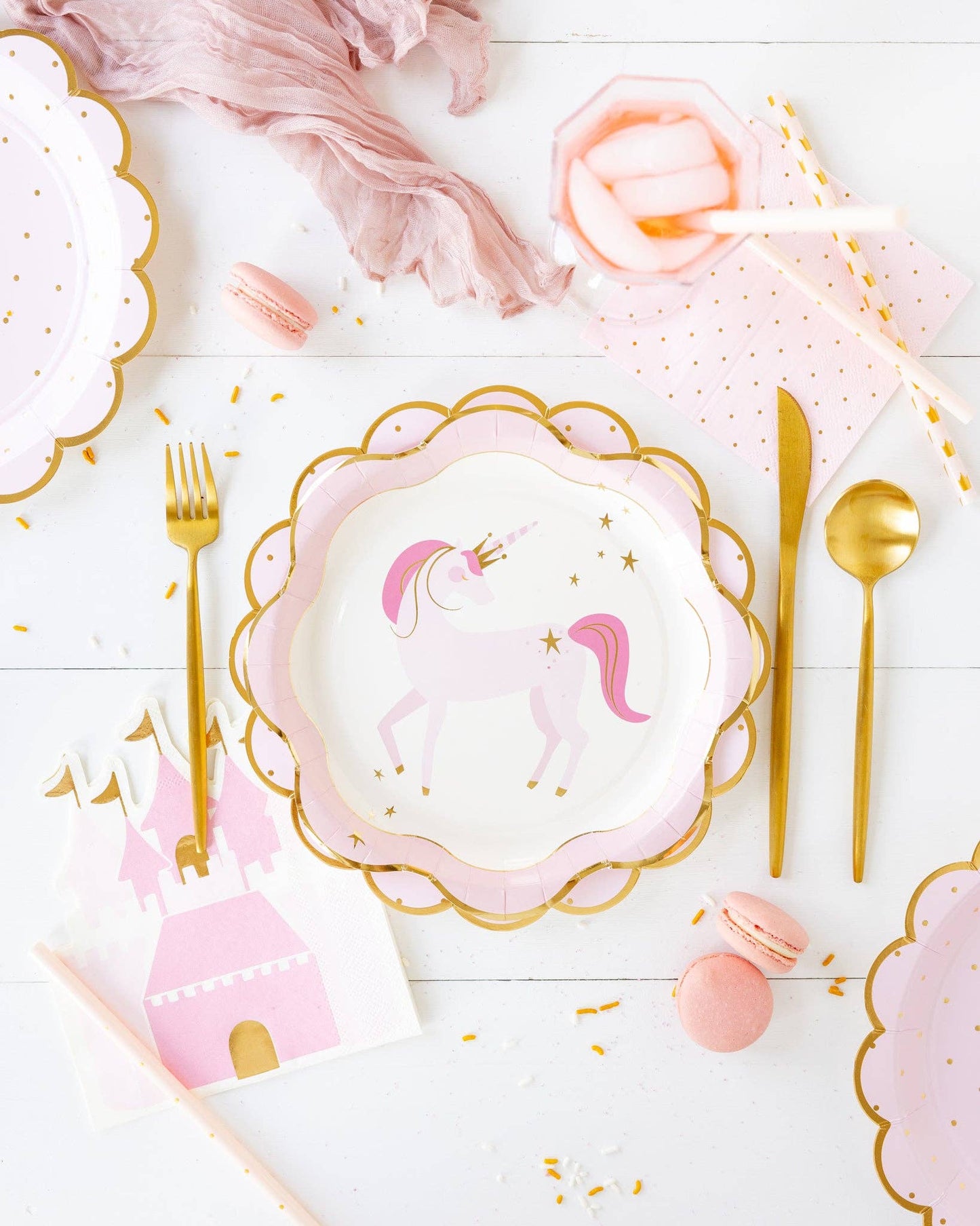 Princess Polka Dot Cocktail Napkins 18ct
