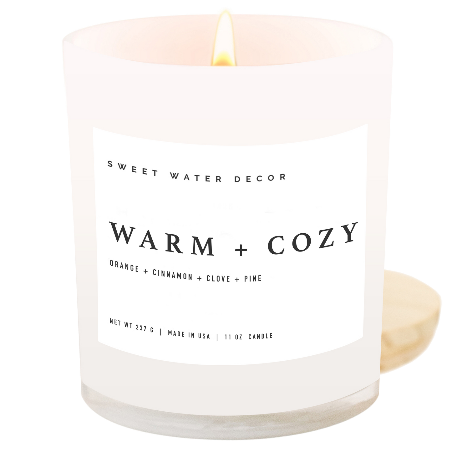 Warm and Cozy 11 oz Soy Candle - Christmas Decor & Gifts