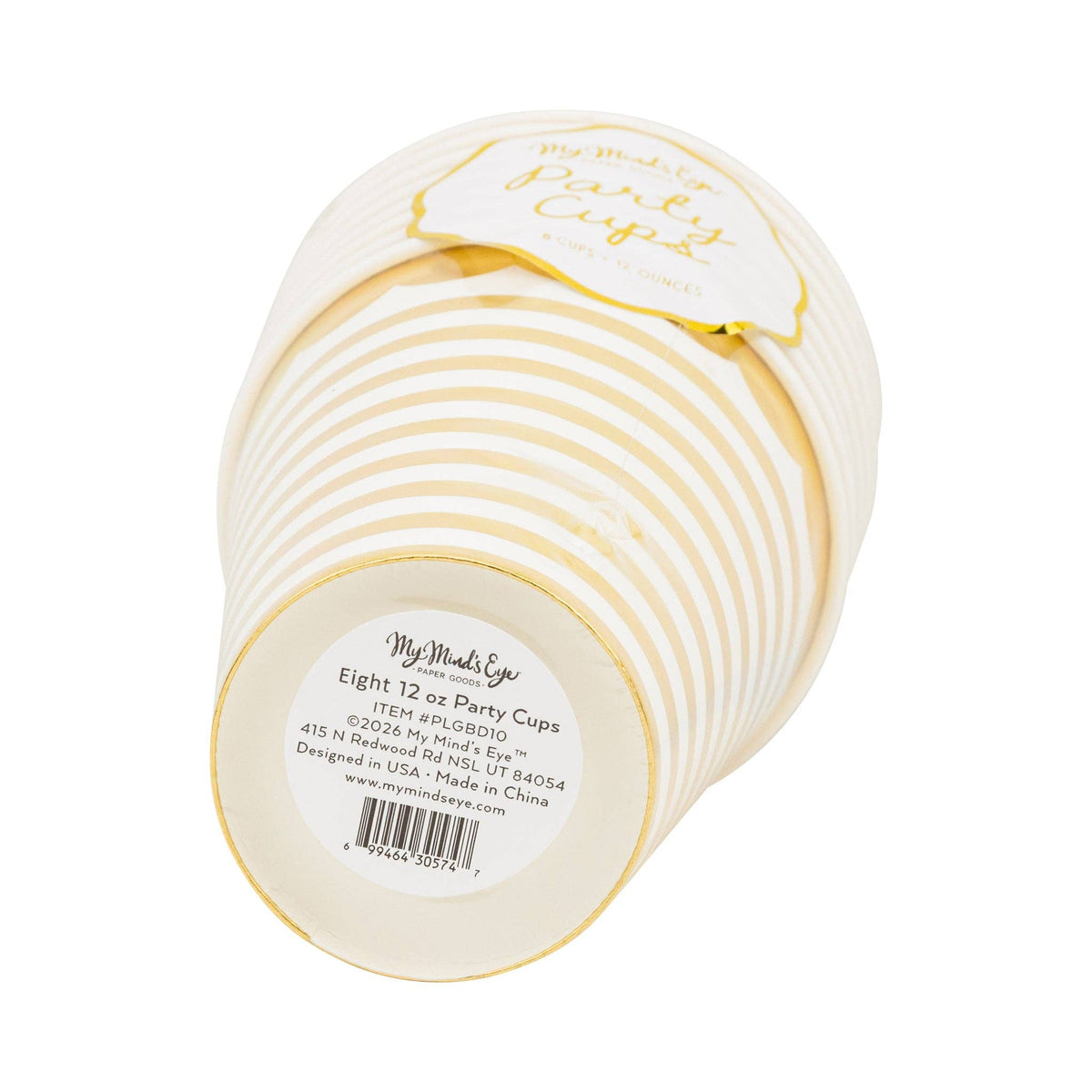 Gold Stripes Party Cups