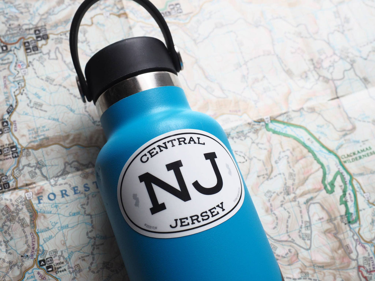 Central Jersey NJ Classic White Oval New Jersey Stickers