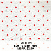 Red Hearts Tissue Paper 5ct