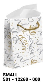 Silver & Gold Confetti Small Gift Bag